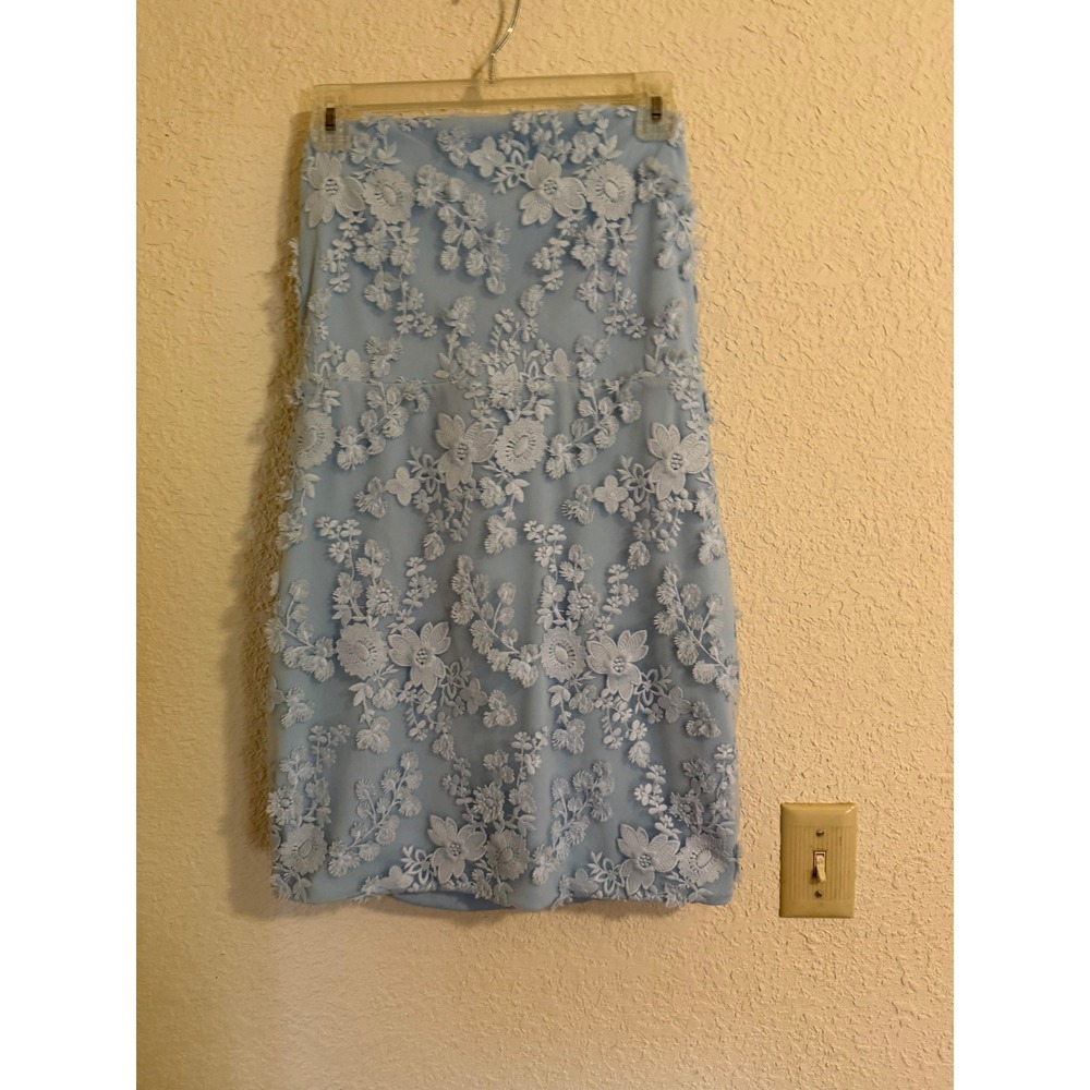 Altar'd State Blue Floral Sleeveless Bodycon Dress size XL Romantic Summer